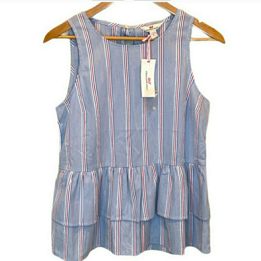 🆕️Vinyard Vines Peplum sleeveless top